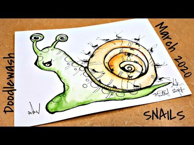 Doodlewash Day 24: SNAILS | March 2020 | Naturally Michy