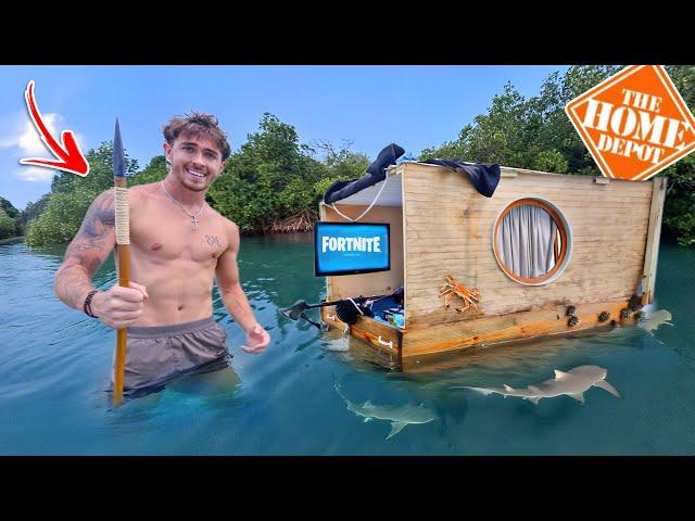 Overnight On My NEW BUDGET HouseBoat - Home Depot Survival Challenge