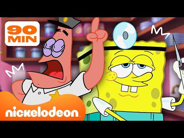 SpongeBob | Tutti i lavori che SpongeBob e Patrick hanno avuto! | Compilation di oltre 60 minuti