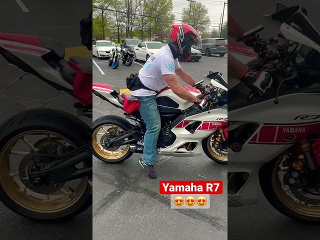 Yamaha R7  exhaust sound 🫠🫣#yamaha #r7 #riders #engine #enginesound #sportsbike #superbike