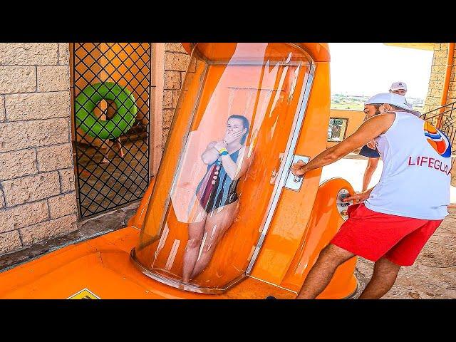 Extreme Looping Rocket Water Slide at Aquapark Nessebar