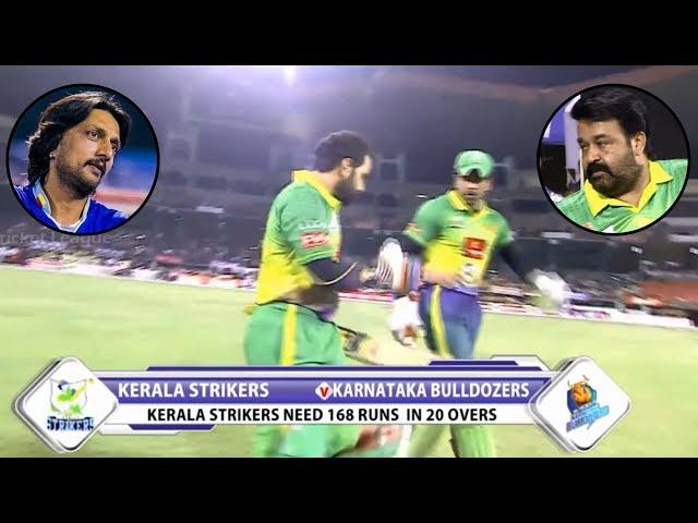 Will Mohanlal's Kerala Strikers Chase 168 To Win Against Karnataka Bulldozers