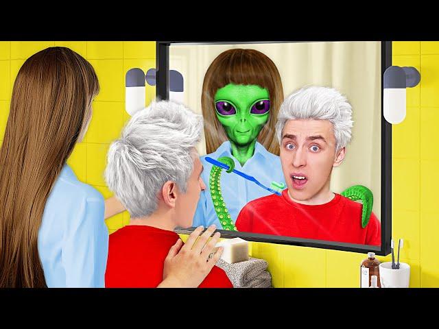 An ALIEN became Our NANNY for 24 Hours !