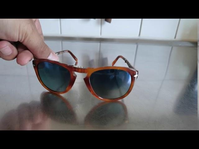 Persol Steve Mcqueen 714 Sunglasses Havana Brown Blue lens Special Edition