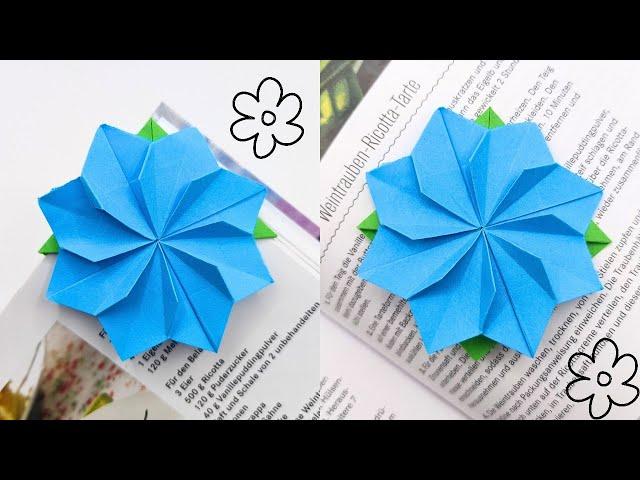 Origami FLOWER BOOKMARK  How to make a paper bookmarks