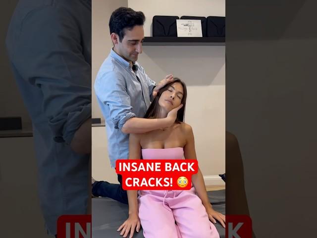 INCREDIBLY LOUD AND SATISFYING BACK CRACKS! #chiropractic #satisfying #asmr #asmrsounds