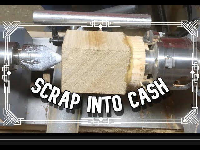 #Woodturning..Scrap wood into cash.. Easy tutorial...