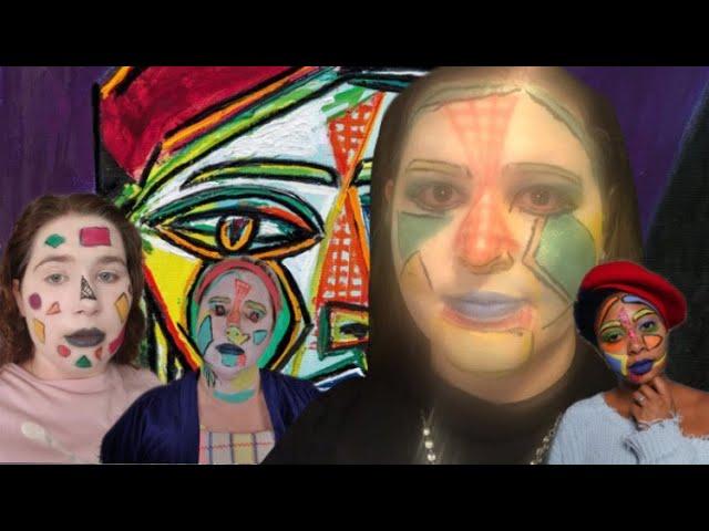 Picasso Collab - Candace Hampton - Rae Young - PurplePinkRed - Recreate art on face