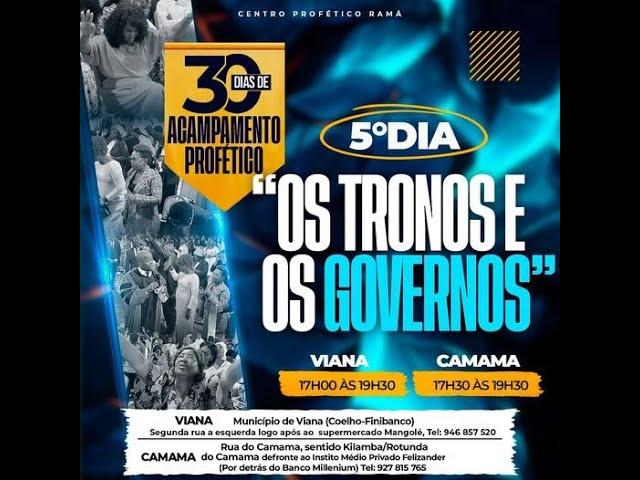 PROFETA MEDJA JÓ RODRIGO|30 DIAS DE ACAMPAMENTO PROFÉTICO |TOMANDO OS TRONOS E OS GOVERNOS. | 5º DIA