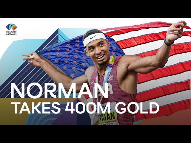 Incredible Norman strikes 400m gold in Oregon | World Athletics Championships Oregon 22