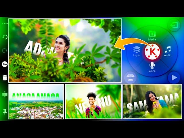 Trending anaganagaa ooru song lyrics video editing in kine master Telugu