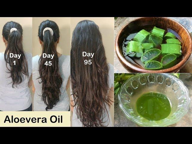 Homemade Aloevera Hair Oil for Double Hair Growth - Aloevera Gel to get Long hair, No Hair Fall