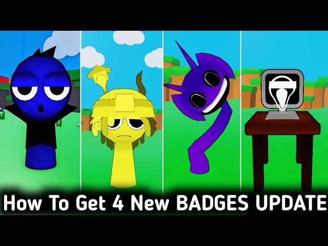 How To Get 4 New Badges Morphs In Roblox 3D Sprunki RP - UPDATE Tutorial Gameplay