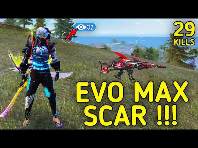 SOLO VS SQUAD || EVO MAX SCAR POWER!!! THE MOST AGGRESSIVE GAMEPLAY || 99% HEADSHOT INTEL I5