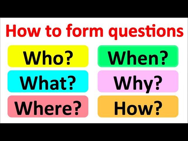 Who, What, Where, When, Why & How| Learn with examples