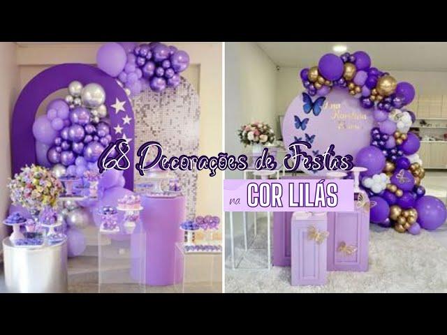 68 IDEIAS CRIATIVAS DE DECORAÇÃO NA COR LILÁS #festainfantil #party