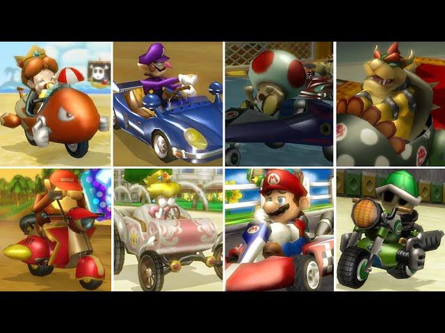 Mario Kart Wii - All Characters Losing Animations