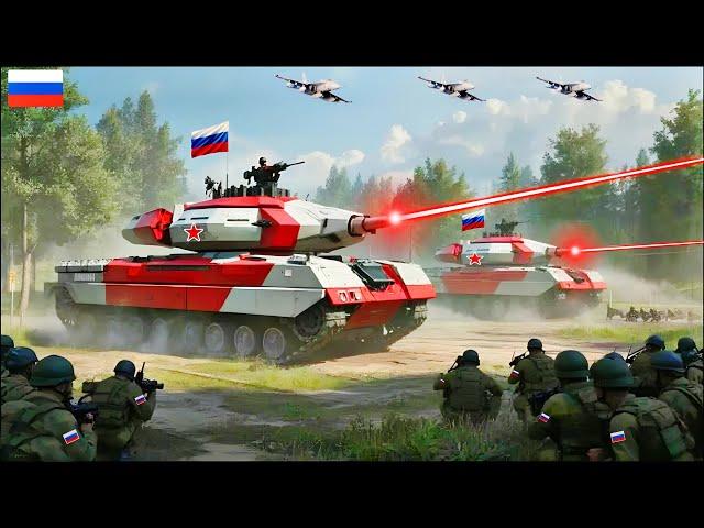 Ambush!Russian Super-Advanced Laser Tank Successfully Bombards Hundreds of NATO Tanks in Kyiv-ARMA 3