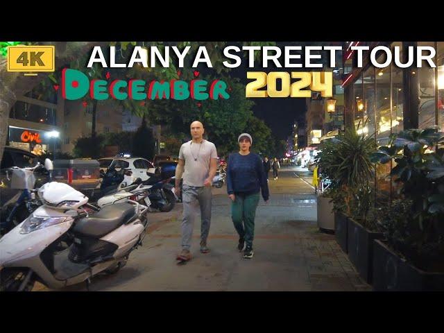 ALANYA TURKEY WALKING TOUR 2024 DECEMBER / ALANYA ANTALYA TURKEY HOLIDAY TURKEY TRAVEL 4K VIDEO