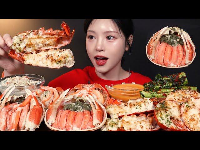 Lobster & Crab Grilled in Butter Mukbang ASMR