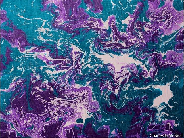 Fluid painting "Viridian (no.1)" by Charles E. McNeal