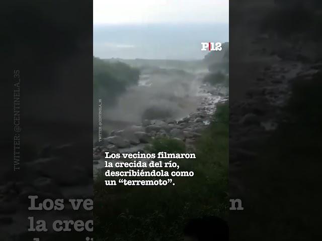 ️ Impactante alud arrancó un puente y aisló una localidad