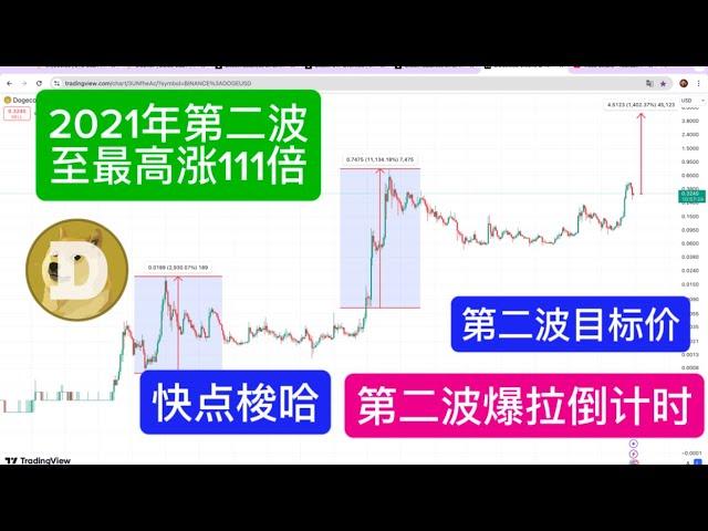 狗狗币第二波马上爆拉！DOGE 第二波目标价预测 DOGECOIN 2025大牛市预测 提前埋伏 坐等爆拉 我已经给你设定好买入位置 2017年涨了196倍 2021年币涨了665倍抓住2025大牛