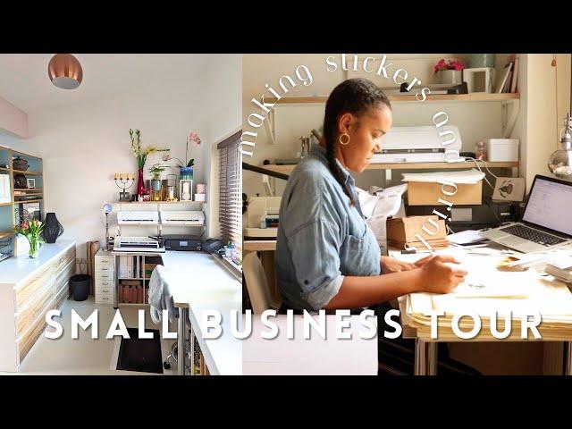 Small Business Shop / Office Tour · Print and Sticker Making Equipment, Tools and Packaging Supplies