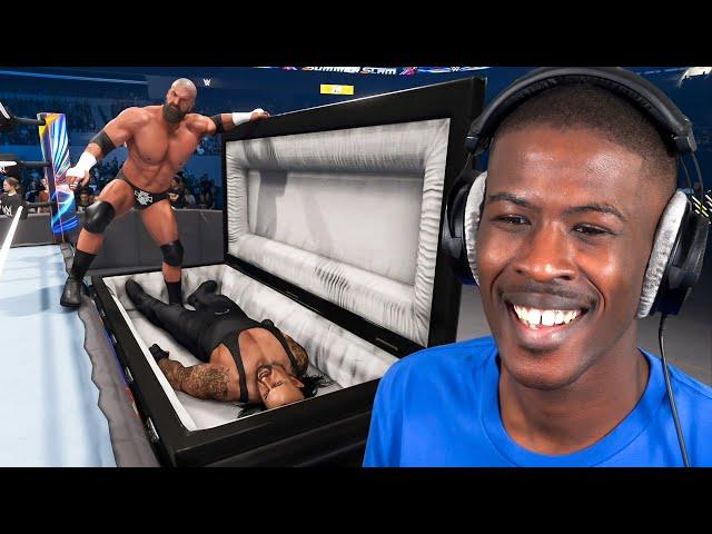 Playing a Casket Match in WWE 2K24 vs Smallafro!