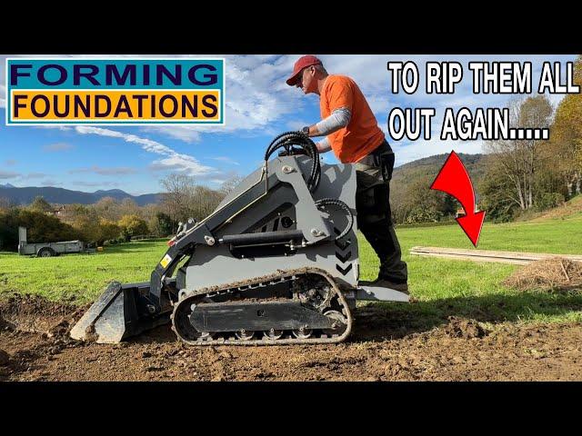 Forming the Footings | We ripped it all out and started again