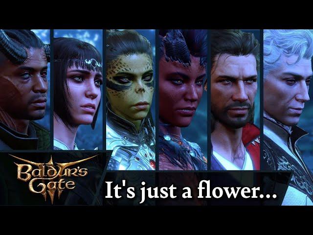 Companion Reactions to the Sussur Flower [Sorcerer Tav] | All Dialogue Options 4K | Baldur's Gate 3