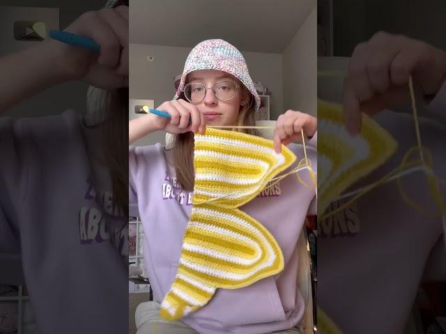 Yellow retro stripes top  full tutorial on my channel #crochet