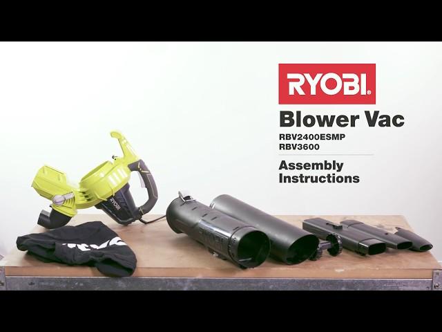 RYOBI: Blower Vac Assembly Instructions