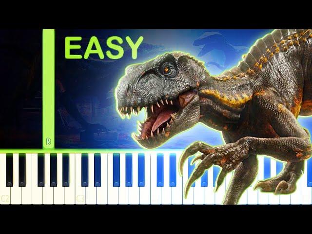 INDORAPTOR THEME | Jurassic World Fallen Kingdom - EASY Piano Tutorial