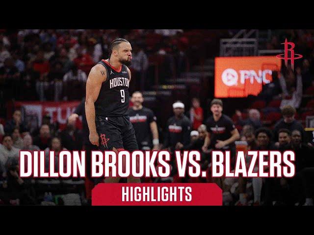 Dillon Brooks (28 points) Highlights vs. Portland Trail Blazers l Houston Rockets