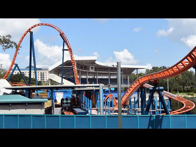 SeaWorld Orlando Ice Breaker Launch Coaster Construction Update - Park Reopening Day (6/20/20)