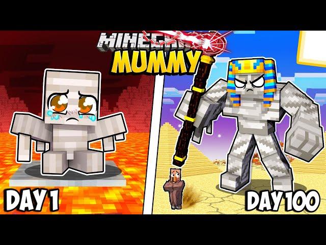 I Survived 100 Days as a MUMMY in Minecraft