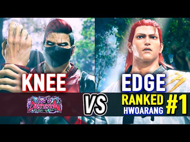 T8  KNEE (Bryan) vs EDGE (#1 Ranked Hwoarang)  Tekken 8 High Level Gameplay