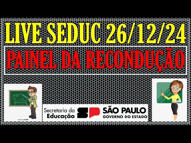 LIVE 26/12 - PAINEL DE RECONDUÇÃO