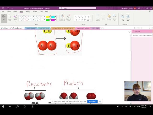 Reactants, Products, and Balancing