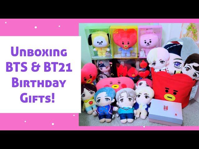 UNBOXING BTS and BT21 Birthday Gifts