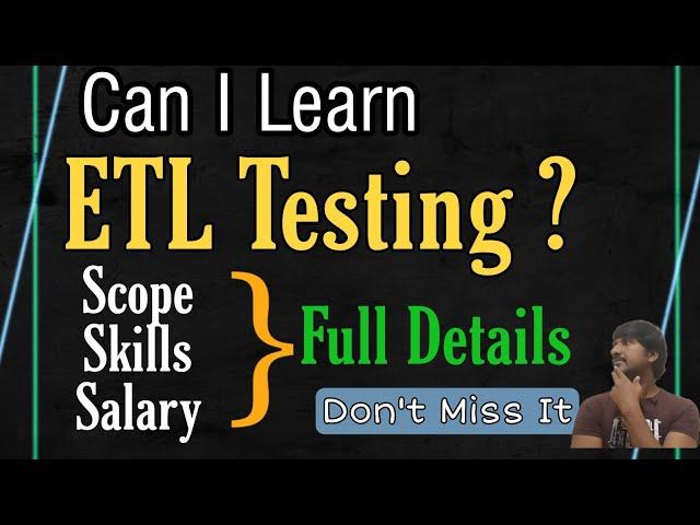 Skills required to become ETL Tester | Scope of ETL Tester | ETL Testing Jobs | #bylucksir