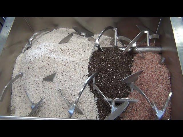 Twin Shaft Mixer fertilizer demonstration - 15 second mix