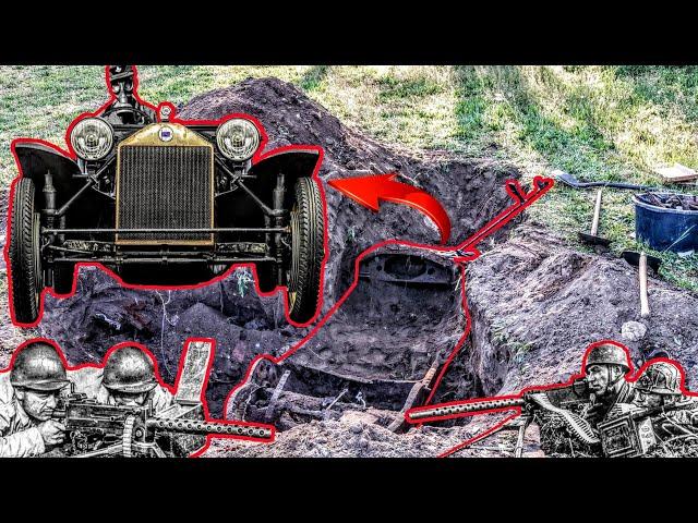 Hidden Treasure Chest turns out to be an 1920s Oldtimer!! Treasure Hunting Extreme!!