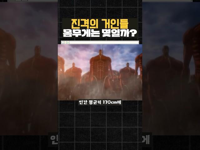 진격의 거인들 몸무게는 몇일까?