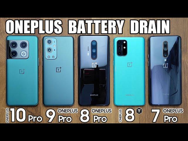 EXTREME ONEPLUS BATTERY DRAIN - OnePlus 10 Pro vs OnePlus 9 Pro / OnePlus 8 Pro / OnePlus 8T / 7 Pro