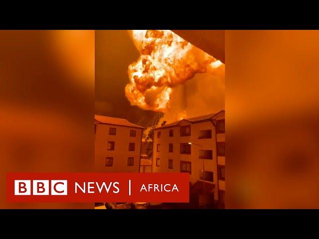 The moment a huge gas explosion hit Nairobi - BBC Africa