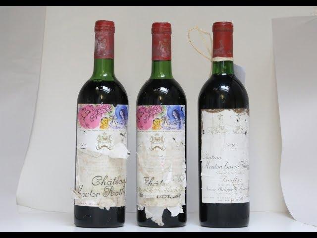 Fine wine tasting Chateau Mouton Rothschild 1970