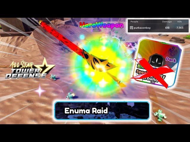 (No AIzen?!) Enuma Raid Solo Gameplay | Hero Weapon | Roblox All Star Tower Defense