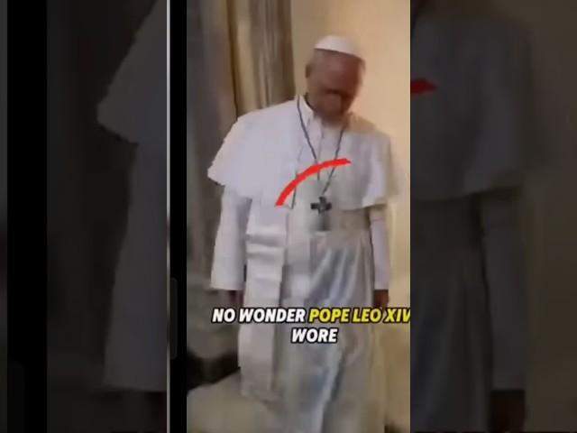 pope Leo XIV wore a silver cross #amen #vatican #jesus